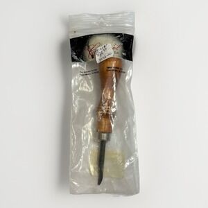 Tandy Leather Craft Tool Size 4 Edge Beveler, Original Version Wood Handle Vtg